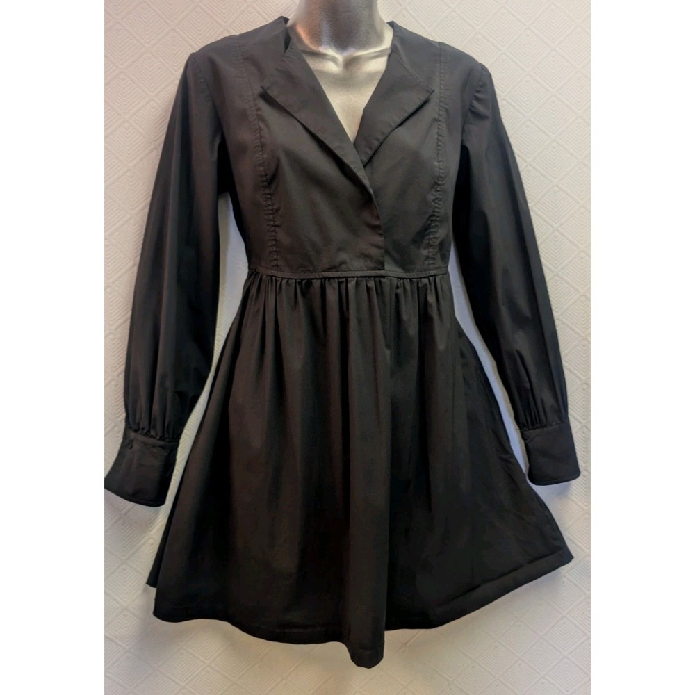 NEW! Billie The Label XS 'Alexa' Black A-line Mini Dress W/Pockets